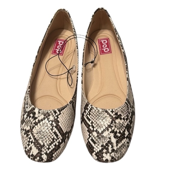 pop Shoes - POP Captive Faux Snake Print Flats